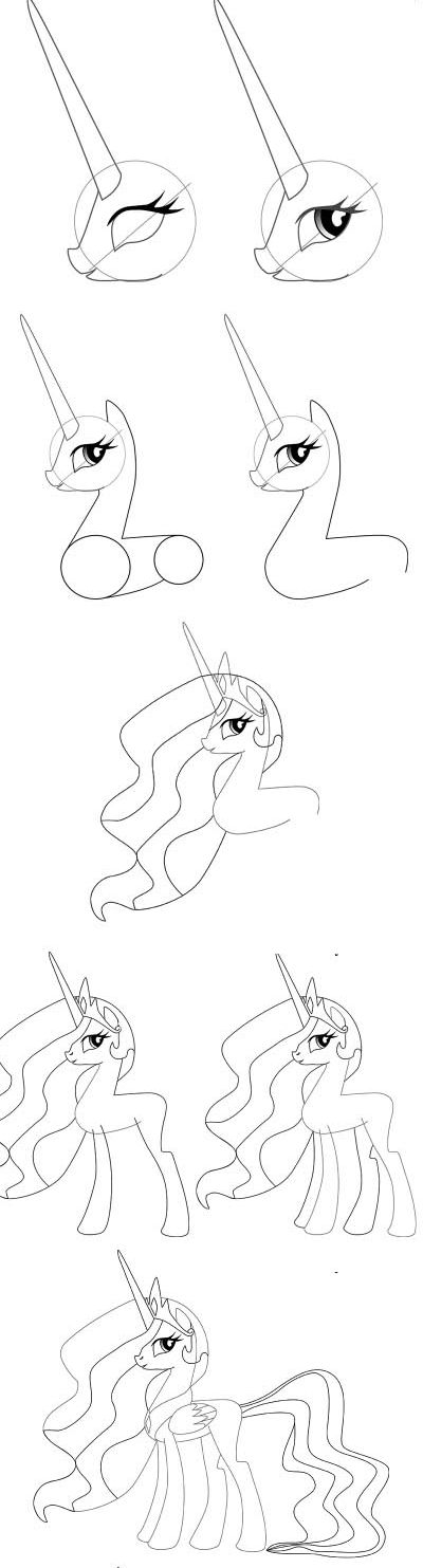 Hur man ritar en prinsessa ponnyer?